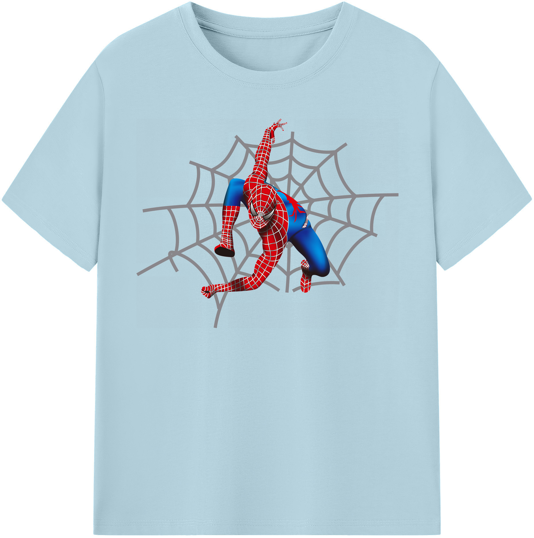 （画像用） Spider Man スパイダーマン 綿100％半袖Tシャツ（フロントプリント）